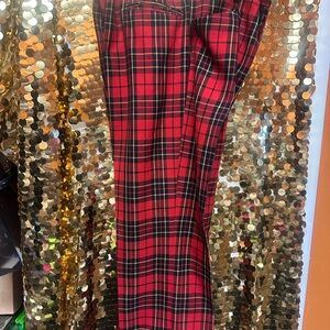 Tailor Vintage Red and Black Plaid Dress Pants